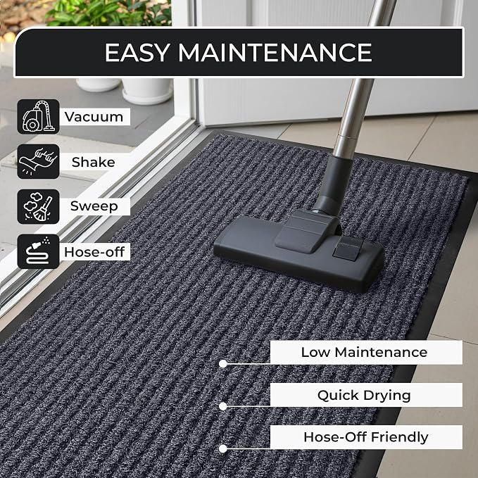 Commercial Door Mat 4'x8' Grey, Heavy Duty Industrial Floor Mat - Image 3