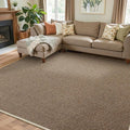 Faux Jute Area Rug 8'x10', Washable & Non-Slip, Taupe | 0.27" Low Pile Easy by Unknown