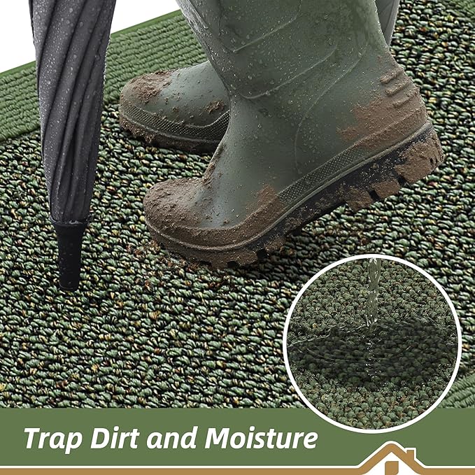BEQHAUSE Indoor Door Mat 24" x 60", Dirt Trapper Door Mats Non-Slip Entryway - Image 3