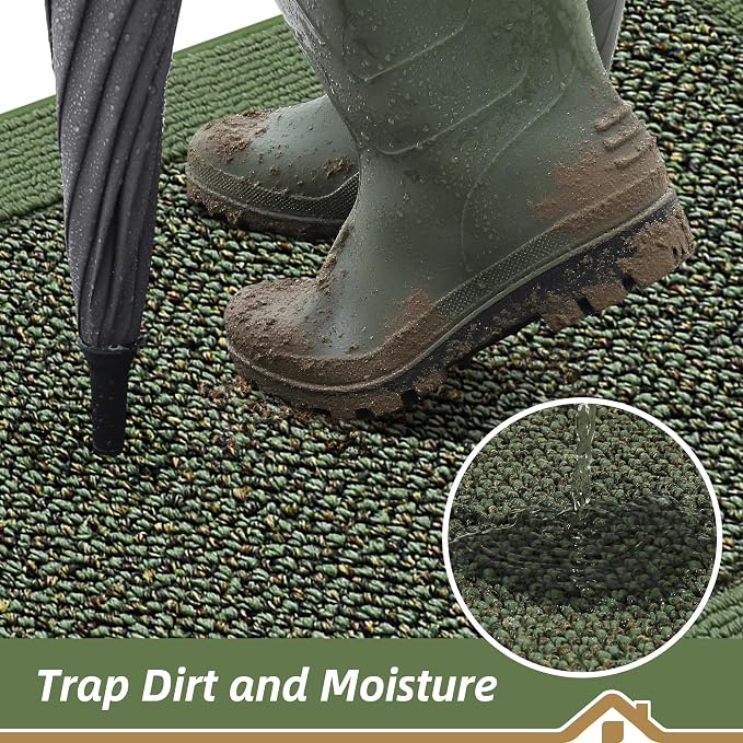 BEQHAUSE Indoor Door Mat 20" x 48", Dirt Trapper Door Mats Non-Slip Entryway - Image 3