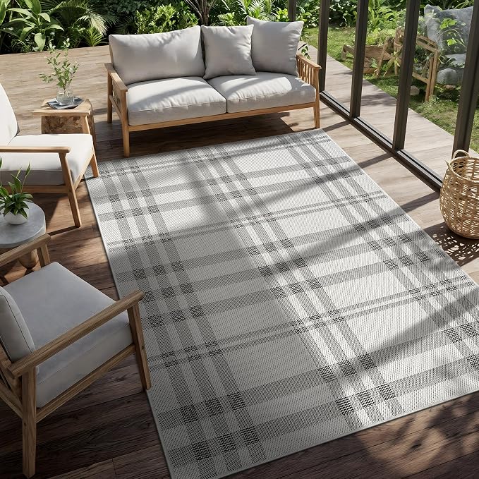 CAMILSON Easy Jute Rug 8x10, Indoor Outdoor Off-White Color Fiber Area Rugs - Image 9