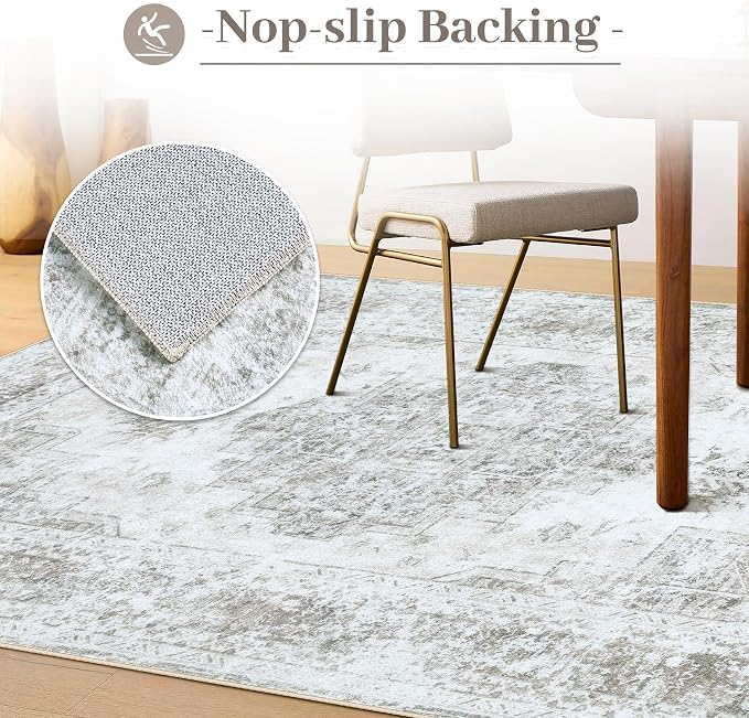 XLUEZ Area Rug 8x10 Living Room Rug, Machine Washable Vintage Distressed - Image 6
