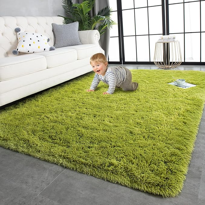 TWINNIS Super Soft Shaggy Rugs Fluffy Carpets 8x10 Feet, Indoor Modern Plush by TWINNIS