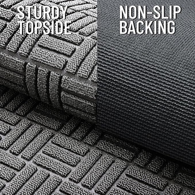 OLANLY Front Door Mat Outside Entrance 29.5x17, Heavy Duty Sturdy Natural - Image 5