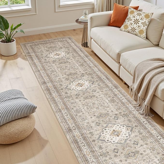 Vintage Hallway Runner Rug 2x10: Large Soft Washable Entryway - Image 5