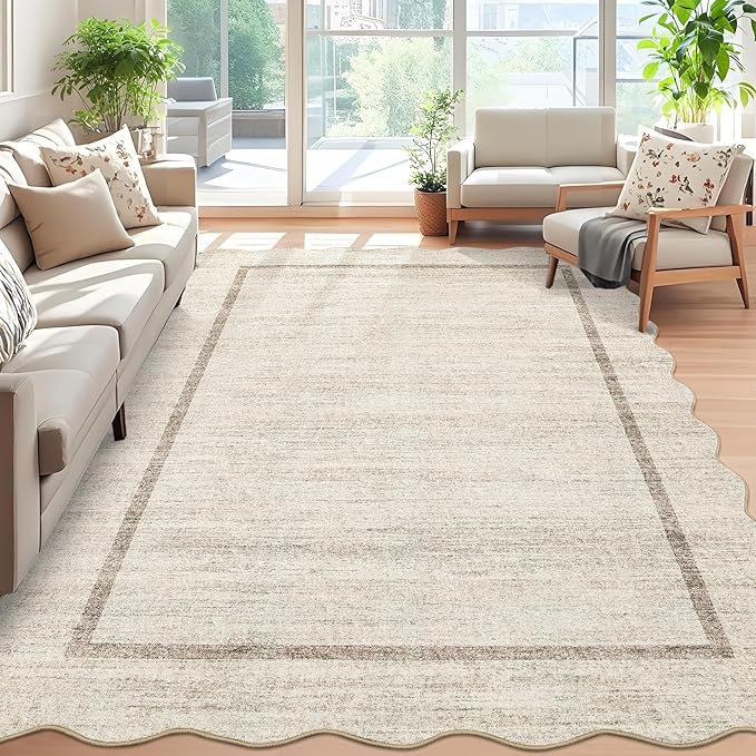 GarveeHome Scalloped 3x5 Washable Rug - Image 2