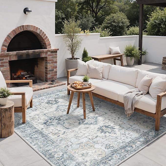 GENIMO Outdoor & Indoor Area Rug 6'x9', Waterproof, Non-Shedding, Easy Cleaning - Image 6