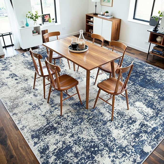 Area Rugs 9x12 Living Room: Large Soft Washable Rug Modern Abstract Anti-Skid - Image 8