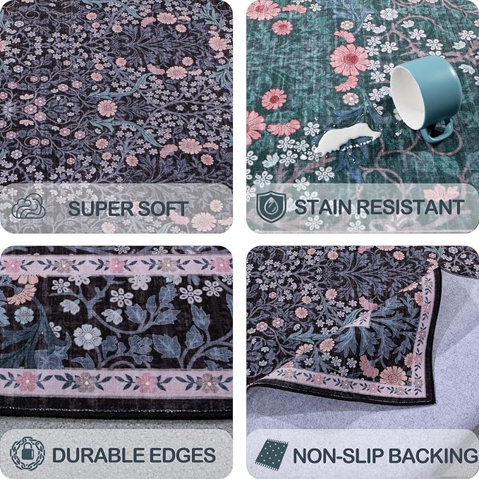 Area Rug for Living Room, 10x12 Large Washable Rugs for Dining Room, Non Slip - Image 6