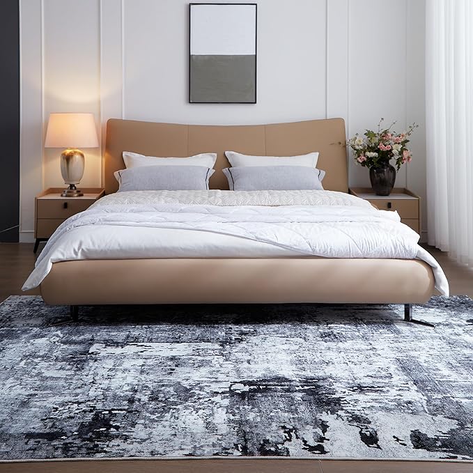 Rugcomf 6x9 Rug Washable Bedroom Rug Large Soft Area Rug Abstract Pattern - Image 3