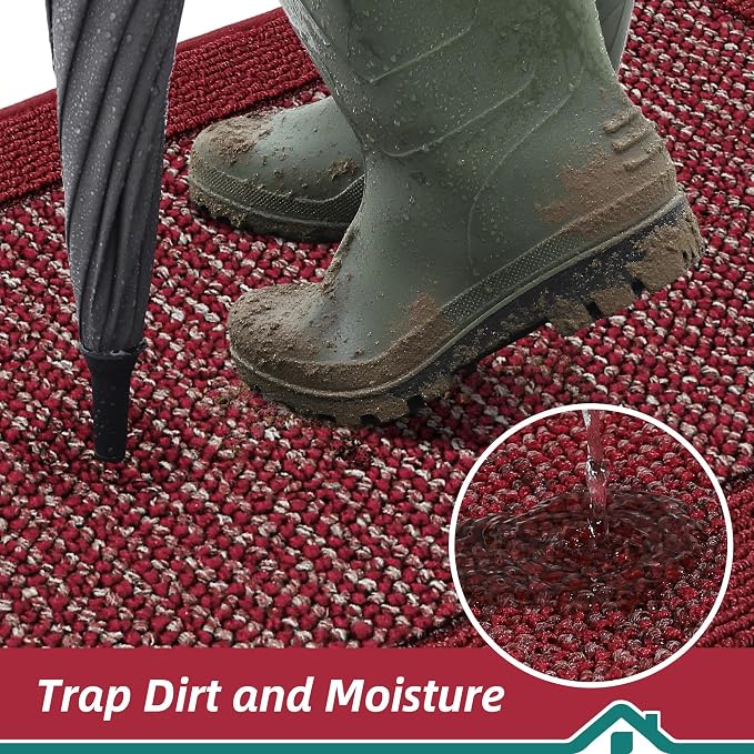 BEQHAUSE Indoor Door Mat 32" x 48", Dirt Trapper Door Mats Non-Slip Entryway - Image 3