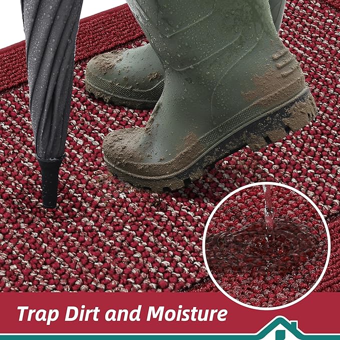 BEQHAUSE Indoor Door Mat 32" x 48", Dirt Trapper Door Mats Non-Slip Entryway - Image 3