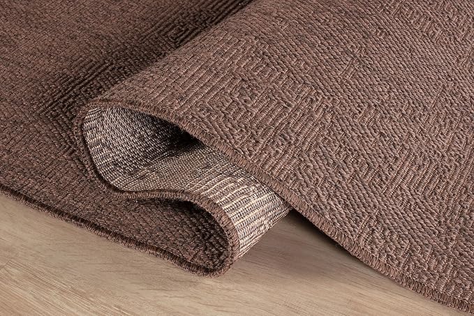 CAMILSON Easy Jute Rug 8x10, Indoor Outdoor Brown Color Fiber Area Rugs - Image 10