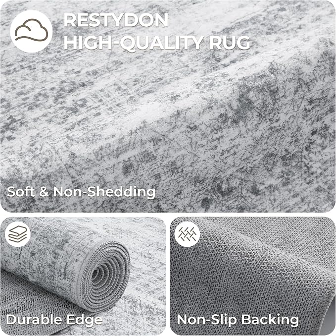 3x5 Washable Area Rug for Entryway, Soft Kitchen Rugs Non Slip for Dining Room - Image 7