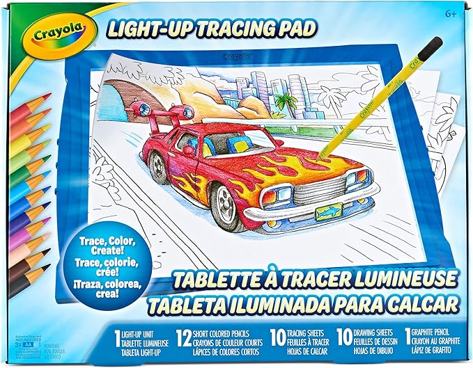 Crayola Light Up Tracing Pad - Blue, Drawing & Tracing Projector for Kids, Sketching Light Box Table, Toys for Kids, Gift for Girls & Boys, Ages 6+