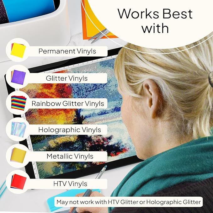 iVyne Corded Light Pad for Weeding Vinyl - A4 Light Box for Drawing - Light Board for Tracing - Light Box for Diamond Painting, Weeding Vinyl, Sketching, Tracing (Black)