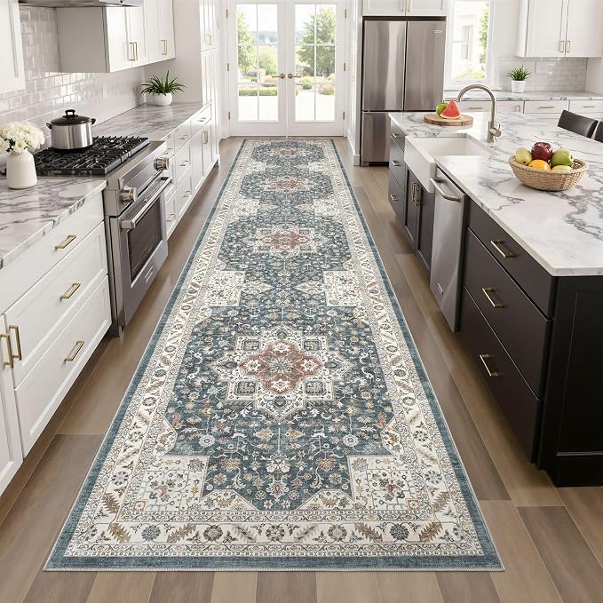 Vintage Hallway Runner Rug 3x10: Large Soft Washable Entryway - Image 8