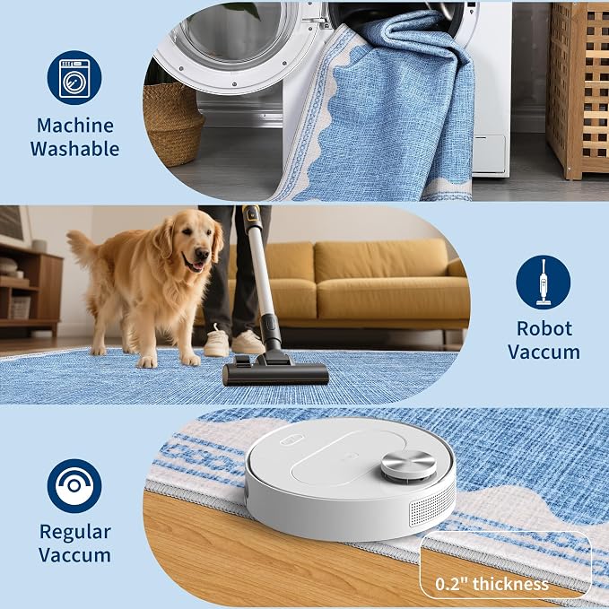 GarveeHome 4 x 6 Rug Non-Slip Washable Low-Pile Carpet - Image 4