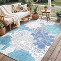 GENIMO Indoor Outdoor Area Rug 4'x6', Machine Washable Rugs by GENIMO
