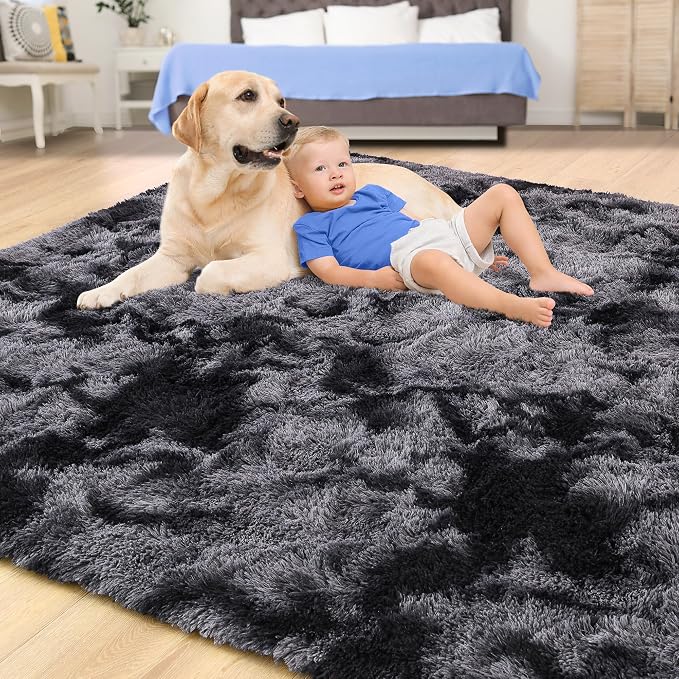 Tepook Soft Fluffy Rugs for Bedroom, 4x6 Area Rug for Living Room, Modern - Image 4