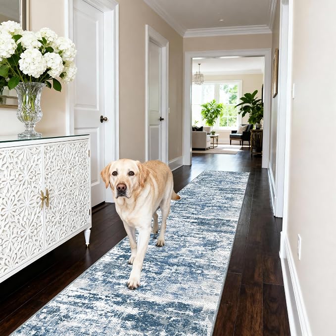 Runners for Hallways Ultra Non-Slip 2x10 Long Runner Rugs Washable Abstract - Image 9