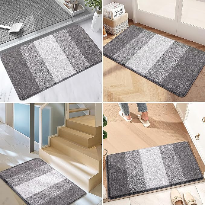 Kitinjoy Indoor Outdoor Door Mat, 36x24 Non-Slip Absorbent Dirt Trapper - Image 6