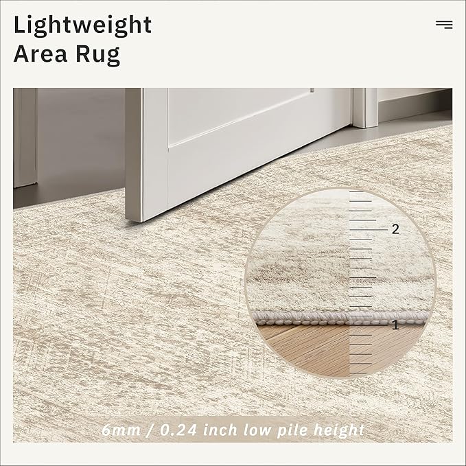Soalmost Washable Area Rug 8x12, Large Soft Rugs - Image 7