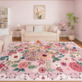 DUKINO 9x12 Area Rug, Floral Rugs by DUKINO