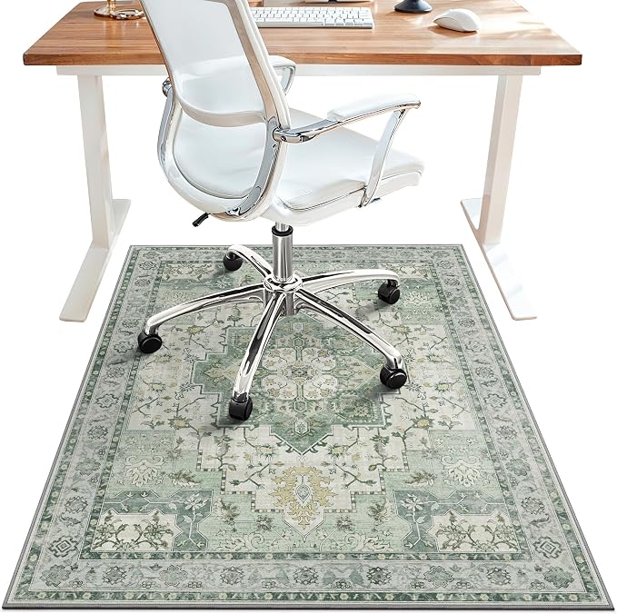 48"x72" Office Chair Mat for Hardwood Tile Floor, Under Desk Carpet Protector by BESBLEE