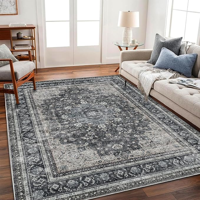 CHAMPLANT Area Rug 5'x7' Washable Rug Traditional Floor Cover Thin Retro - Image 2