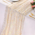 Snowkingdom 3Pcs 10Ft Gold Table Runners, Sheer Gauze Chiffon Cheesecloth by Snowkingdom