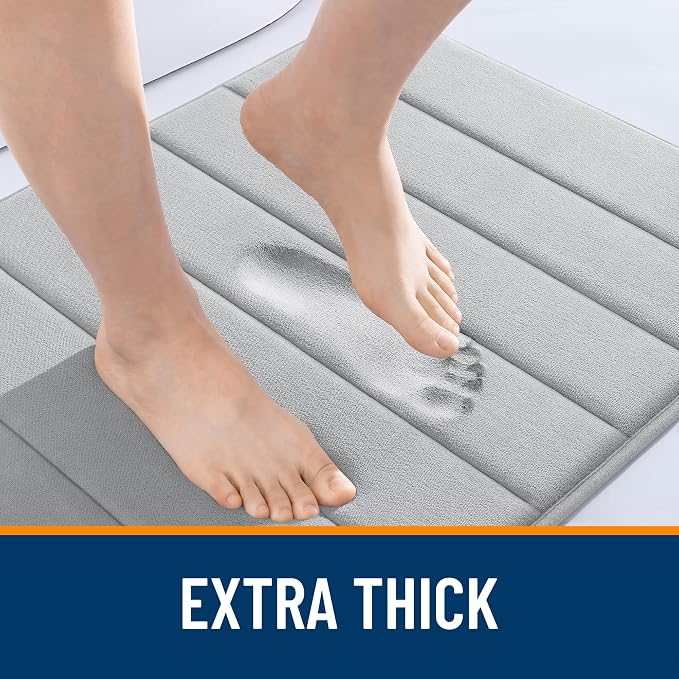 OLANLY Memory Foam Long Bathroom Rugs Runner 44x20, Super Soft Absorbent Bath - Image 6