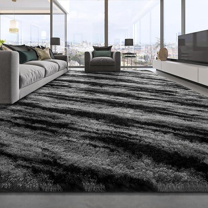 Deerhoo Large Shag Area Rugs 5 x 8, Tie-Dyed Plush Fuzzy Rugs - Image 2