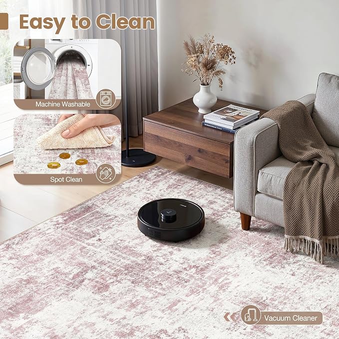 Washable 7x9 Area Rug for Living Room - Image 2