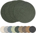 13" Round Placemats Set of 4, Reversible Faux Leather Heat Resistant Table Mats by NCUE