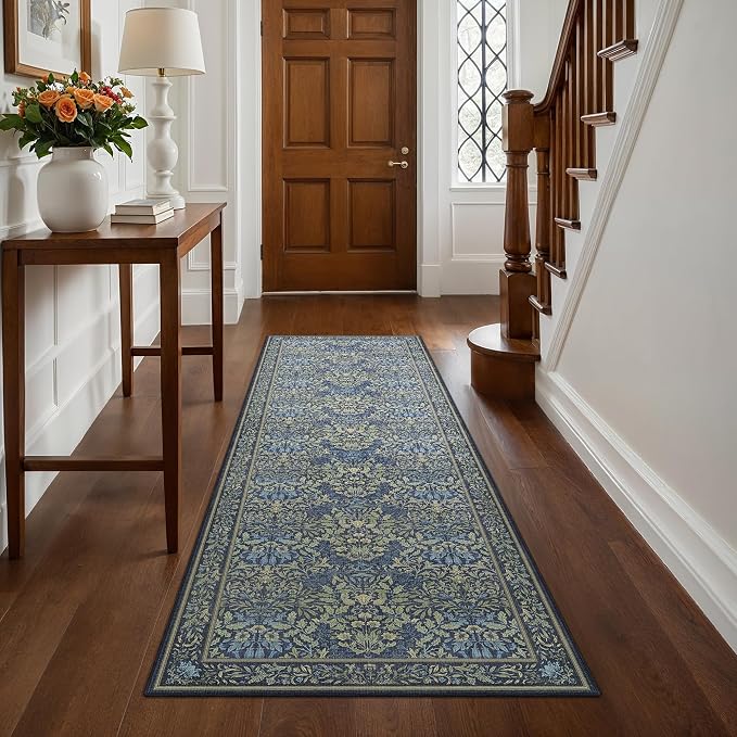 GENIMO 2x7 Runner Rug Non Slip Washable, Vintage Floral Kitchen Runner Rug - Image 2