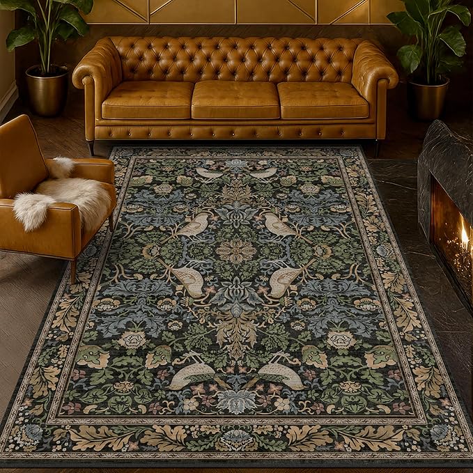 Hazo Haus Vintage Floral Area Rug 5x7 - Image 7