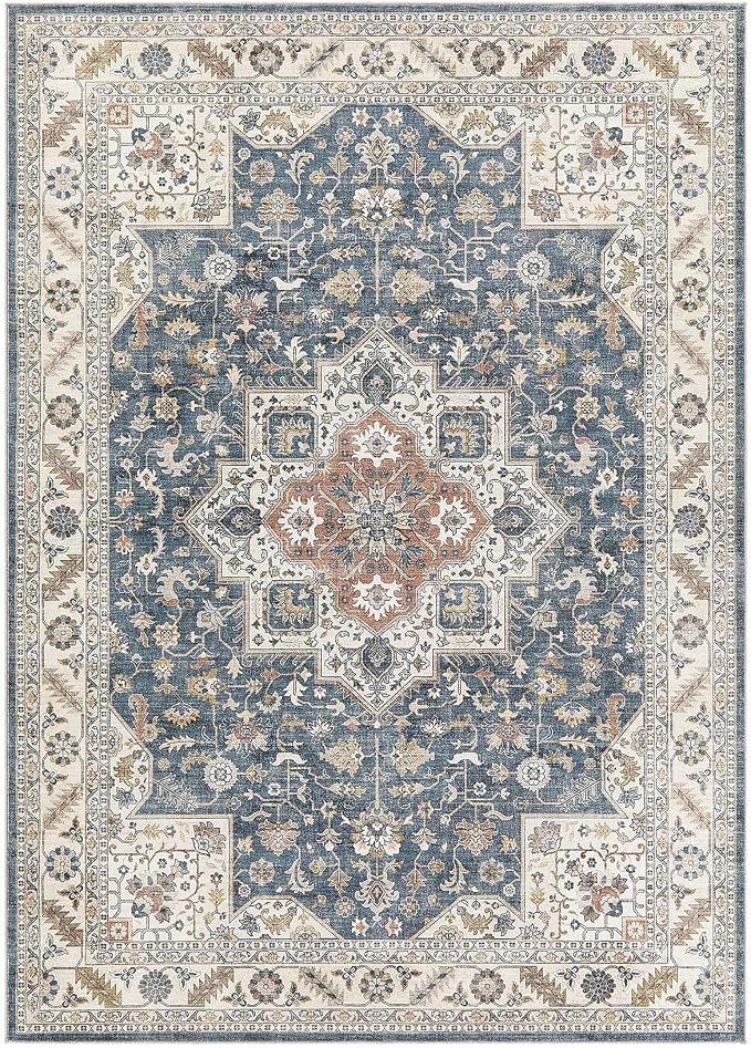 Vintage Living Room Area Rug 5x8 - Image 9