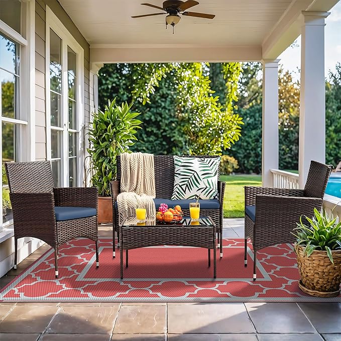GENIMO 8' x 10' Outdoor Rug Waterproof - Image 2