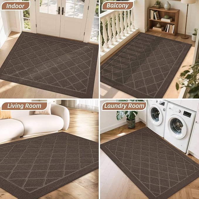 BEQHAUSE Dirt Trapper Door Mat 36" x 60", Doormat Non-Slip Entryway Rugs - Image 8