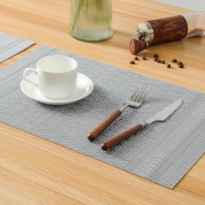 Leetaltree Lunar Grey Placemats Set of 6 - Image 7