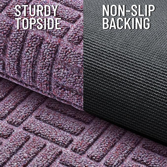 OLANLY Front Door Mat Outside Entrance 59x34, Heavy Duty Sturdy Natural Rubber - Image 3