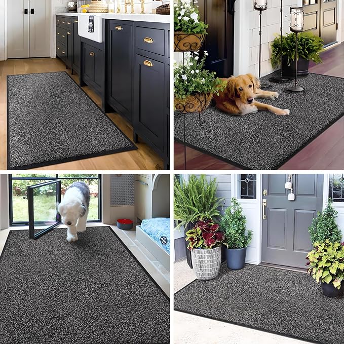 Mibao Front Door Mat Indoor Entrance, Dirt Trapper Welcome Mat - Image 9