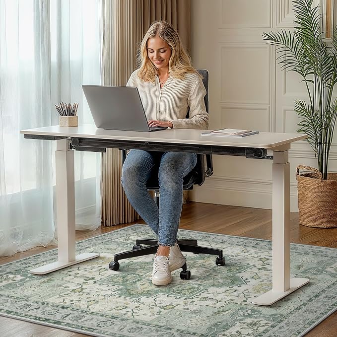 36"x60" Office Chair Mat for Hardwood Tile Floor, Under Desk Carpet Protector - Image 2