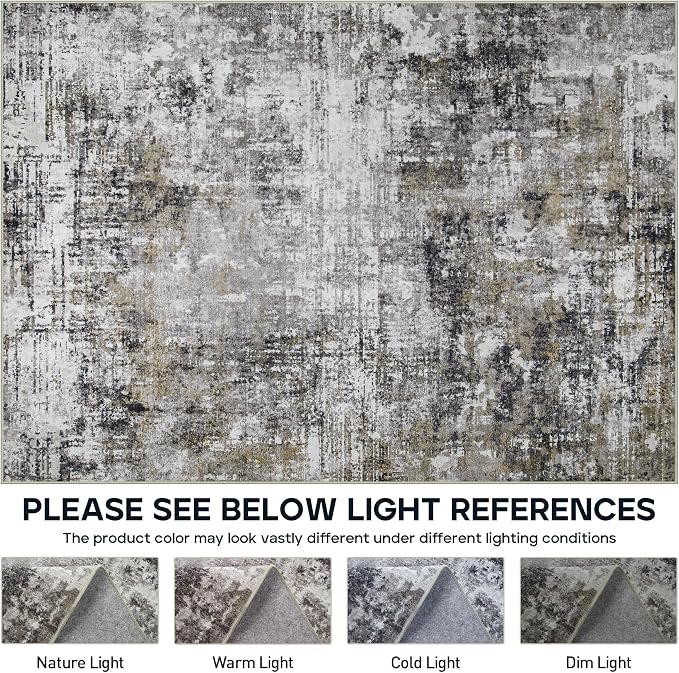8x10 Area Rugs for Living Room Rug Washable: Modern Large Rug for Dining Room - Image 8