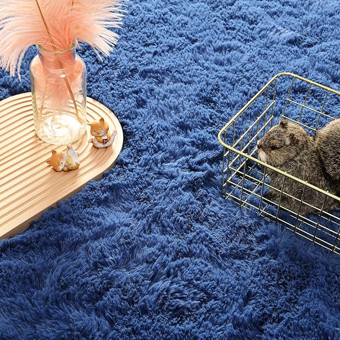 Andecor Soft Fluffy Bedroom Rugs, 6 x 9 Feet Indoor Shaggy Plush Area Rug - Image 4