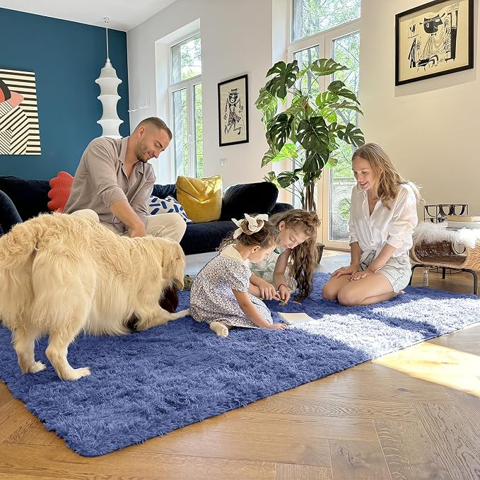 OLANLY Area Rugs for Living Room Bedroom, Machine Washable 4x5.9 ft Soft Fluffy - Image 6