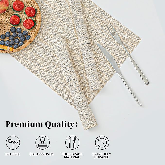 Leetaltree Beige Placemats Set of 24 - Image 2