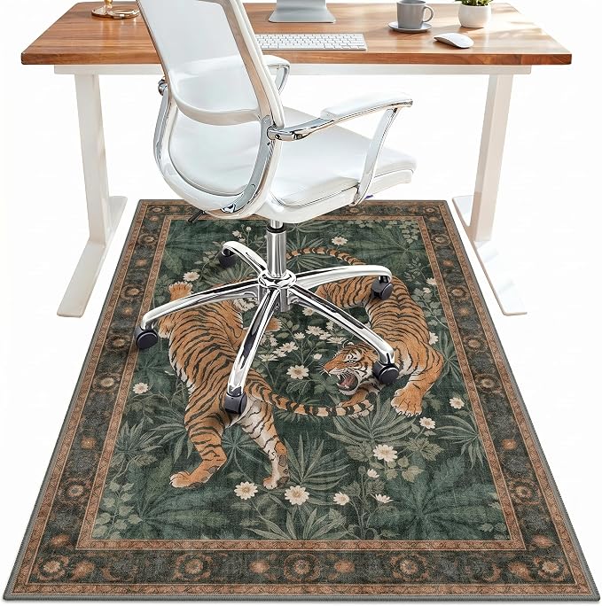 36"x48" Office Chair Mat for Hardwood Tile Floor, Under Desk Carpet Protector by BESBLEE