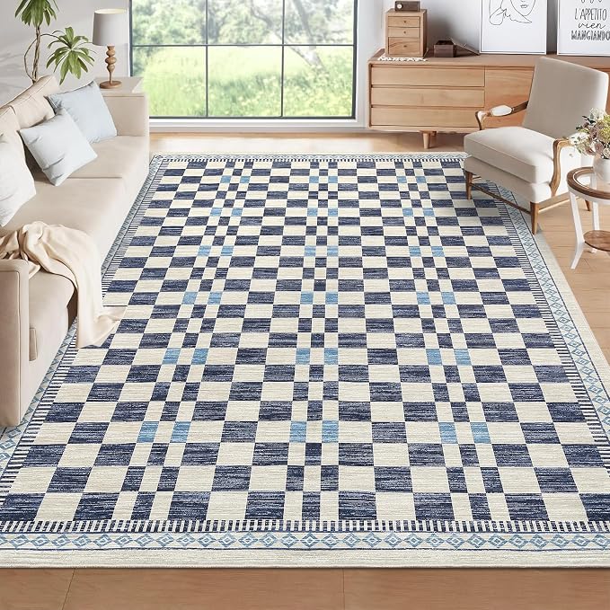 GarveeHome Area Rug 9x12 for Dorm Home Machine Washable Non-Slip Low Pile Rugs - Image 8